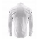 White Slim Social Men's Long Sleeve Elegant Party Shirt