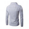 Camisola de Zíper Inverno Blusa Masculina Jaqueta Elegante Moletom