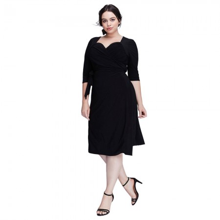 Plus Size Women's Dress Black Elegant GG Extra Large Party