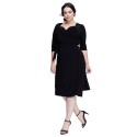 Vestido Plus Size Feminino Preto Elegante Festa Extra Grande GG