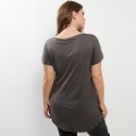 Plus Size Women's Casual Tank Top Gray Large Size T-Shirt