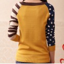 Women's Cool Blouse Fofa Linda Long Sleeve Casual Wool Striped Pullover