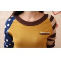 Women's Cool Blouse Fofa Linda Long Sleeve Casual Wool Striped Pullover