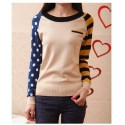 Women's Cool Blouse Fofa Linda Long Sleeve Casual Wool Striped Pullover