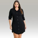 Vestido Curto Preto Plus Size Extra Grande Feminino Elegante Formal