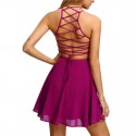 Vestido Delicado Roxo Fofo Casual Princesa Bonita Desalinhado