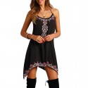 Women's Country Black Mexican Dress Use with Bare Scallop