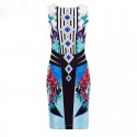 Vestido Estampada Geometrico Arte Abstrata Moda Verão Tropical
