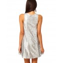 Silver White Dress by Paetê Princesa Solto Reveillon Festa