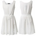 Women's Basic Casual Dress White Short Chiffon Beach Fashion Regatta