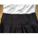 Dress Delicate Short Skirt Black and White with Embroidery in Lace
