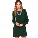 Midi Long Sleeve Imperial Casual Elegant Working Dress