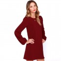 Midi Long Sleeve Imperial Casual Elegant Working Dress