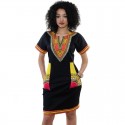 Women's Casual African Fashion Dress and Geometric Patterned Work
