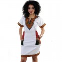 Women's Casual African Fashion Dress and Geometric Patterned Work