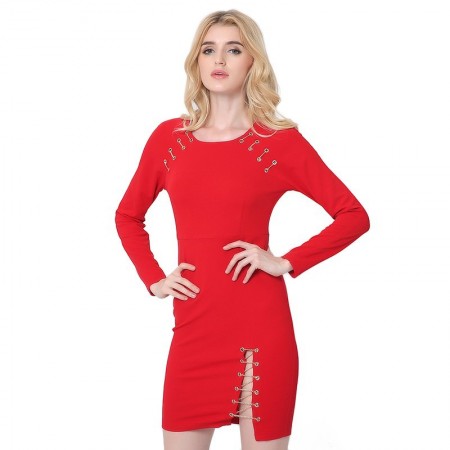 Red Dress Blood Romantic Female Special Night Dropped