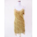 Vestido de Carnaval Feminino Fios Lantejoula Flapper Vintage Dança