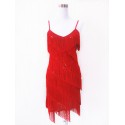 Vestido de Carnaval Feminino Fios Lantejoula Flapper Vintage Dança