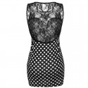 Dress Casual Short Polka Dots Elegant with neckline Income