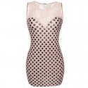 Dress Casual Short Polka Dots Elegant with neckline Income