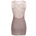 Dress Casual Short Polka Dots Elegant with neckline Income