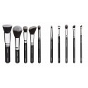 Kit 10 Soft Makeup Brushes Set with Brushes with Case