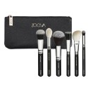 Soft Compact Makeup Case Set with 6 Brushes and Bag