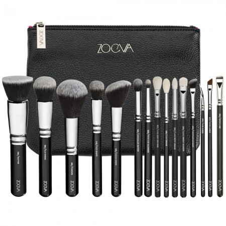 Kit 15 Makeup Brushes Kit Set Free Case and Bag