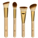 Kit 8 Gold Makeup Brushes Kit Set Kit and Bag