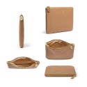 Kit 8 Pinceis de Maquiagem Dourado Jogo de Conjunto Estojo e Bolsa