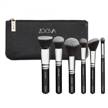 Kit 6 Brushes Thick Makeup Soft Black Blush Zoeva Free Bag