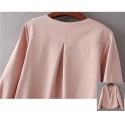 Women's Blouse with Armbands Long Sleeve Casual Color Lilacs and Black