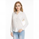 Camisa Social Feminina Manga Longa Escritorio Casual de Trabalho