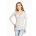 Square Neck Women's T-Shirt with Bardados in Lace Casual Fashion