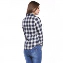 Long Casual Chess Women's Casual Long Checked Fashion Shirt