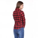 Long Casual Chess Women's Casual Long Checked Fashion Shirt