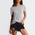 Women's Blouse Casual Summer Fashion Gray Cast on the Back New Design