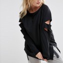 Women's Black Emo Style Blouse