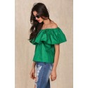 Women's Blouse Bohemia Beach Fashion Shoulder Dropped With Babado Various Colors