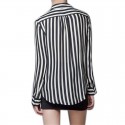 Blusa Listrada Feminina Zebra Social de Escritorio Elegante Trabalho