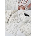 Women's Knitted Tankini Fashion Beach Handcrafted White Beautiful Blouse