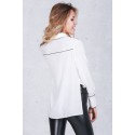 Ladies Formal White Shirt Madame Style Elegant Social Businesswoman