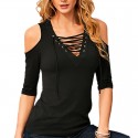 Women's Blouse Neckline with Bow Ties Casual Casual Basic