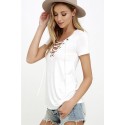 Blusa Feminina Índia Casual com Laços na Gola Modelo Estilo Cavalgada