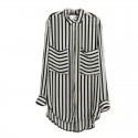 Social Shirt Striped Work Blouse Executive Desk