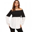 Blusa Feminina Confortável Moda Gravida Preto e Branco Estilo Boemio