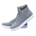 Sapatênis Bota Cano Alto Bota Masculina Casual Tenis Moda Jovem Couro