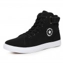 Sapatênis Masculino Cano Alto Estilo Bota Solado Branco All Star Preto