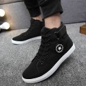 Sapatênis Masculino Cano Alto Estilo Bota Solado Branco All Star Preto