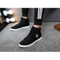 Sapatênis Masculino Cano Alto Estilo Bota Solado Branco All Star Preto